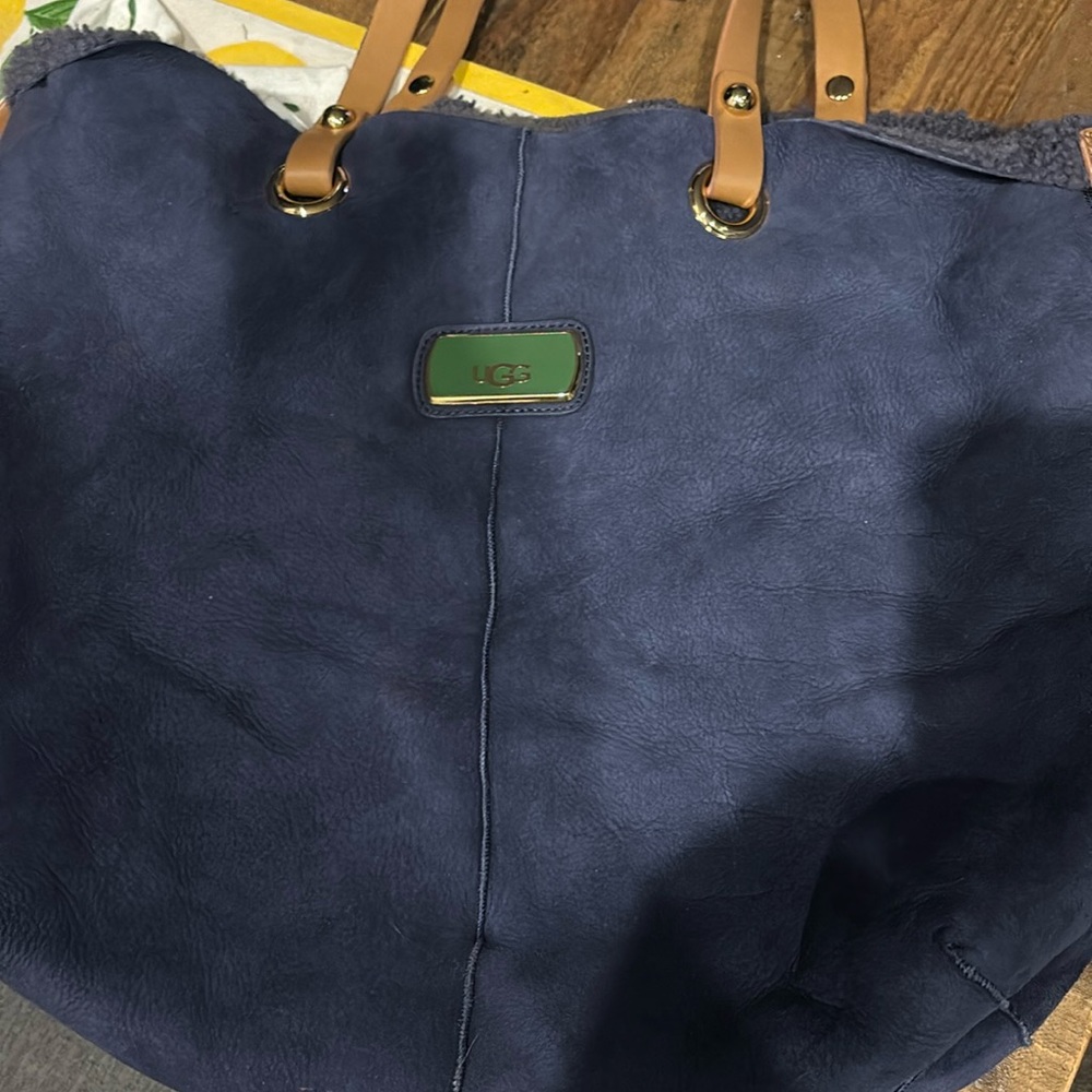 Ugg blue suede bag nwt